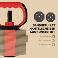 Hantelset verstellbar für Krafttraining zuhause 15kg