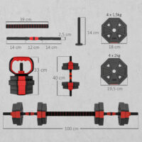 Hantelset verstellbar für Krafttraining zuhause 15kg