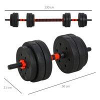 Hanteln Set Kurzhantel Langhantel verstellbar für Zuhause 25kg