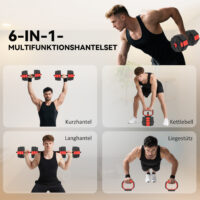 Hantelset verstellbar für Krafttraining zuhause 25kg