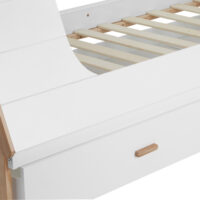 Hausbett Kinderbett 90x200cm aus Holz Weiss-Natur