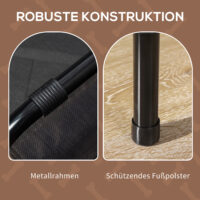 Kaffeefarbenes Haustierbett mit Baldachin, 122x92x108cm.