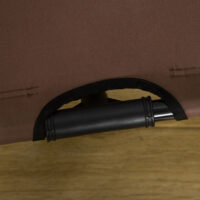 Kaffeefarbenes Haustierbett mit Baldachin, 122x92x108cm.