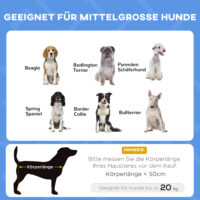 Dunkelblaues Haustierbett mit Baldachin für Outdoor-Nutzung.