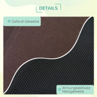 Kaffeefarbenes Outdoor-Haustierbett mit Baldachin.