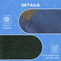 Dunkelblaues Haustierbett mit UV-Schutz für mittelgroße Hunde.