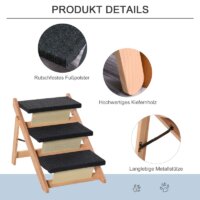 Haustiertreppe 2-in1 Hunderampe Katzentreppe