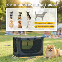 Hundetransportbox faltbar mit Kissen waschbar für kleine Hunde