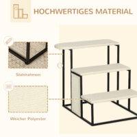 3-stufige Haustiertreppe mit Kratzbrett aus Sisal.