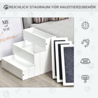 Haustiertreppe Einstiegshilfe mit 3 Stufen für Hunde und Katzen