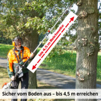 HECHT 4in1 Multitool mit Freischneider, Trimmer, Heckenschere und Hochentaster