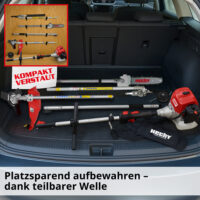 HECHT 4in1 Multitool mit Freischneider, Trimmer, Heckenschere und Hochentaster