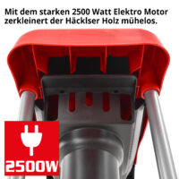 HECHT 625 Elektro-Gartenhäcksler mit 40-Liter-Fangsack und 2500 Watt Leistung