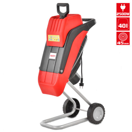 HECHT 625 Elektro-Gartenhäcksler mit 40-Liter-Fangsack und 2500 Watt Leistung