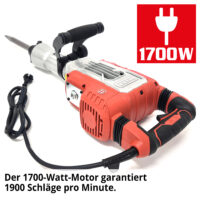 Hecht Abbruchhammer und Meißelhammer im Transportkoffer mit Rollen