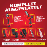 Hecht Akku-Baumpflegeset FlexCut 2in1 mit Astschere und Mini-Kettensäge