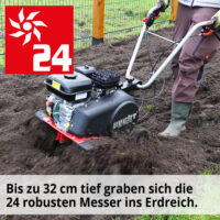 HECHT Benzin Bodenfräse Gartenhacke Gartenfräse 790 BS für die Bodenbearbeitung.