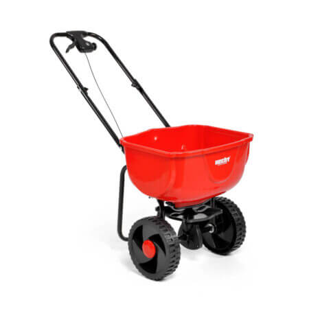 HECHT Düngerstreuer Salzstreuer Saatgutstreuer 27 Liter - Stufenlose Mengenkontrolle