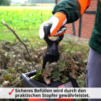 HECHT Elektro Gartenhäcksler mit großem 60 Liter Fangbehälter.