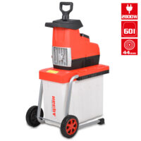 HECHT Elektro Gartenhäcksler mit großem 60 Liter Fangbehälter.