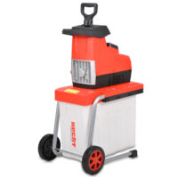 HECHT Elektro Gartenhäcksler mit großem 60 Liter Fangbehälter.