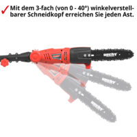 HECHT Elektro Hochentaster mit einer Reichweite von bis zu 280cm.