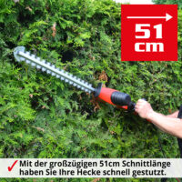 HECHT Elektro Teleskop Heckenschere 675 (750 Watt) für kraftvolles Schneiden.