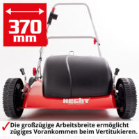 HECHT Elektro Vertikutierer 1700W mit 50l Grasfangkorb.