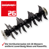 HECHT Elektro Vertikutierer 1700W mit 50l Grasfangkorb.