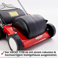 HECHT Elektro Vertikutierer 1700W mit 50l Grasfangkorb.