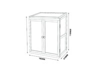 HECHT Frühbeet Pflanzschrank Frühling, 76x47x110cm.