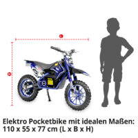 Hecht Kinder Elektro-Motorrad Dirtbike Blau 54502