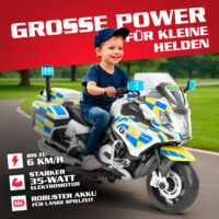 Hecht Kinder Elektro-Motorrad BMW R1200RT Police