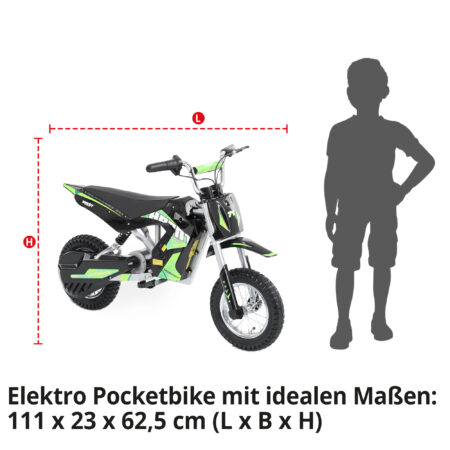 Hecht Kinder Elektro-Motorrad Dirtbike Grün 54300