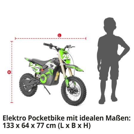 Hecht Kinder Elektro-Motorrad Dirtbike Grün 59100