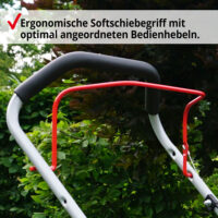 HECHT Benzin Rasenmäher 540 mit 4-Takt OHV Motor, 40,6 cm Schnittbreite, 40-Liter-Fangkorb und 3-facher Einzelrad-Schnitthöhenverstellung – wendig, kraftvoll und ideal für Flächen bis 700 m².