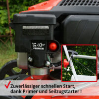 HECHT Benzin Rasenmäher 540 mit 4-Takt OHV Motor, 40,6 cm Schnittbreite, 40-Liter-Fangkorb und 3-facher Einzelrad-Schnitthöhenverstellung – wendig, kraftvoll und ideal für Flächen bis 700 m².