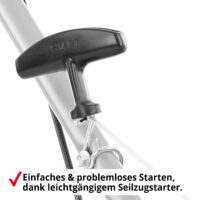 HECHT Benzin Rasenmäher 5408 mit 4-Takt OHV Motor, 40 cm Schnittbreite, 45-Liter-Fangkorb und 3-facher Schnitthöhenverstellung – kraftvoll, wendig und ideal für Flächen bis 700 m².