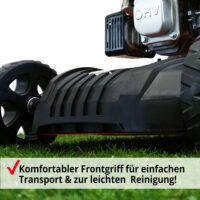 HECHT Benzin Rasenmäher 546 mit 2,5 kW 4-Takt-Motor, 46 cm Schnittbreite, 65-Liter-Fangkorb, 8-facher Höhenverstellung und robustem Stahlgehäuse – kraftvoll, komfortabel und ideal für Flächen bis 1.000 m².