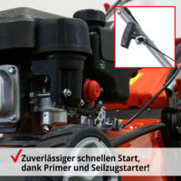 HECHT Benzin Rasenmäher 546 mit 2,5 kW 4-Takt-Motor, 46 cm Schnittbreite, 65-Liter-Fangkorb, 8-facher Höhenverstellung und robustem Stahlgehäuse – kraftvoll, komfortabel und ideal für Flächen bis 1.000 m².