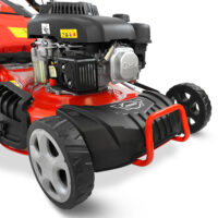 HECHT Benzin Rasenmäher 547 SWE mit 150 cm³ 4-Takt Eco-Motor, 46 cm Schnittbreite, Elektrostart, 5-in-1 Funktion, 55-Liter-Fangkorb, Radantrieb und 7-facher Höhenverstellung – ideal für komfortables Mähen großer Flächen bis 1200 m².