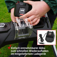 HECHT Benzin Rasenmäher 547 SWE mit 150 cm³ 4-Takt Eco-Motor, 46 cm Schnittbreite, Elektrostart, 5-in-1 Funktion, 55-Liter-Fangkorb, Radantrieb und 7-facher Höhenverstellung – ideal für komfortables Mähen großer Flächen bis 1200 m².