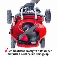 HECHT Benzin Rasenmäher 547 SXW mit 150 cm³ 4-Takt Eco-Motor, 46 cm Schnittbreite, 5-in-1 Funktion (Mähen, Fangen, Mulchen, Seitenauswurf, Laub zerkleinern), Radantrieb, 55-Liter-Fangkorb und 7-facher Höhenverstellung – kraftvoll und komfortabel für Rasenflächen bis 1200 m².