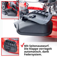 HECHT Benzin Rasenmäher 547 SXW mit 150 cm³ 4-Takt Eco-Motor, 46 cm Schnittbreite, 5-in-1 Funktion (Mähen, Fangen, Mulchen, Seitenauswurf, Laub zerkleinern), Radantrieb, 55-Liter-Fangkorb und 7-facher Höhenverstellung – kraftvoll und komfortabel für Rasenflächen bis 1200 m².