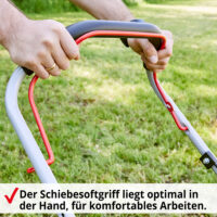 HECHT Benzin Mulchmäher 5511 mit 144,3 cm³ 4-Takt-Motor, 51 cm Schnittbreite, Mulchfunktion, Seitenauswurf und 5-facher zentraler Höhenverstellung – leistungsstark, robust und ideal für mittlere bis große Rasenflächen.