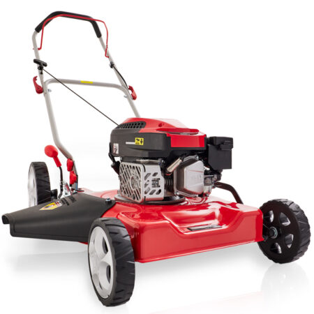 HECHT Benzin Mulchmäher 5511 mit 144,3 cm³ 4-Takt-Motor, 51 cm Schnittbreite, Mulchfunktion, Seitenauswurf und 5-facher zentraler Höhenverstellung – leistungsstark, robust und ideal für mittlere bis große Rasenflächen.