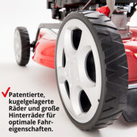 HECHT Benzin Mulchmäher 5511 mit 144,3 cm³ 4-Takt-Motor, 51 cm Schnittbreite, Mulchfunktion, Seitenauswurf und 5-facher zentraler Höhenverstellung – leistungsstark, robust und ideal für mittlere bis große Rasenflächen.