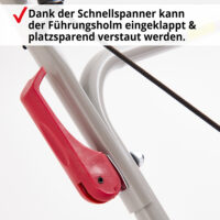 HECHT Benzin Mulchmäher 5511 mit 144,3 cm³ 4-Takt-Motor, 51 cm Schnittbreite, Mulchfunktion, Seitenauswurf und 5-facher zentraler Höhenverstellung – leistungsstark, robust und ideal für mittlere bis große Rasenflächen.