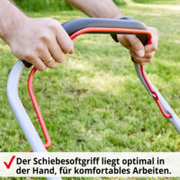 HECHT Benzin Mulchmäher 5511 BS mit 125 cm³ Briggs & Stratton Motor, 51 cm Schnittbreite, Mulchfunktion, Seitenauswurf und 5-facher Höhenverstellung – robust, effizient und ideal für mittelgroße Rasenflächen.