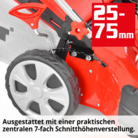 HECHT Benzin Rasenmäher 551 SX mit 196 cm³ 4-Takt-Motor (5,5 PS), 51 cm Schnittbreite, 5-in-1 Funktion, 65-Liter-Fangkorb, Radantrieb, Mulchkit, Seitenauswurf und 7-facher Höhenverstellung – kraftvoll und flexibel für große Gärten.